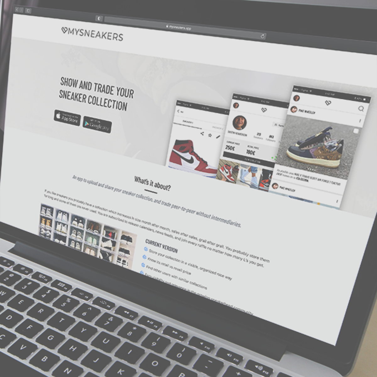 App design for My Sneakers