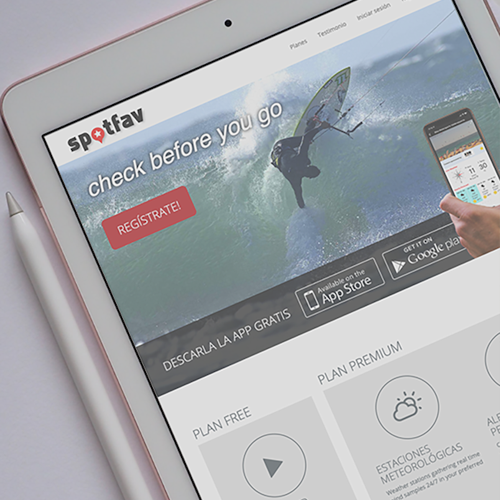 Web app design for Spotfav