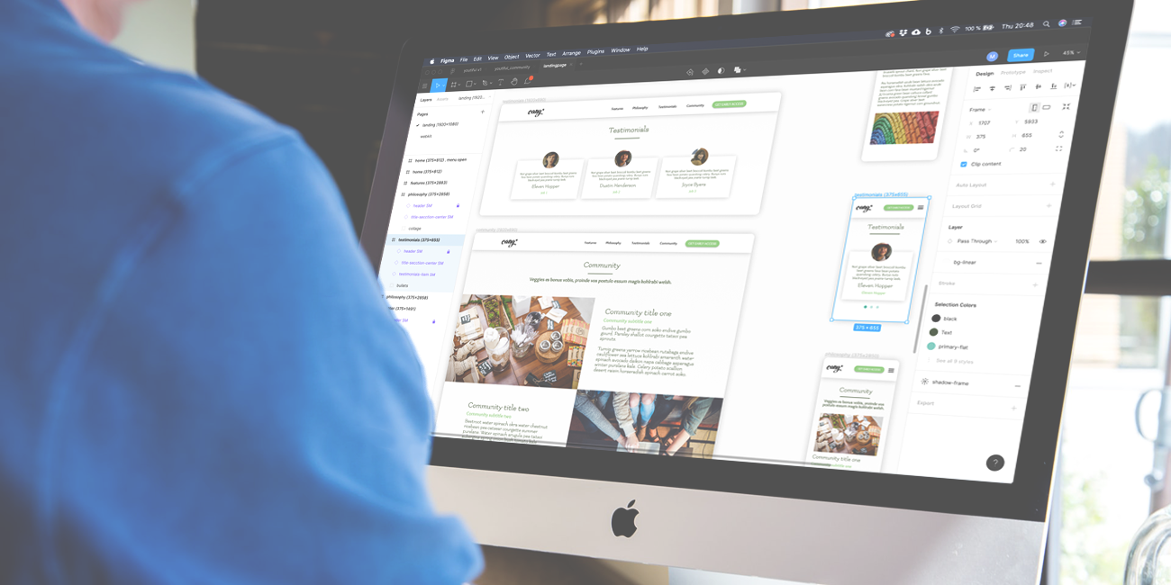 Mockup design in Figma